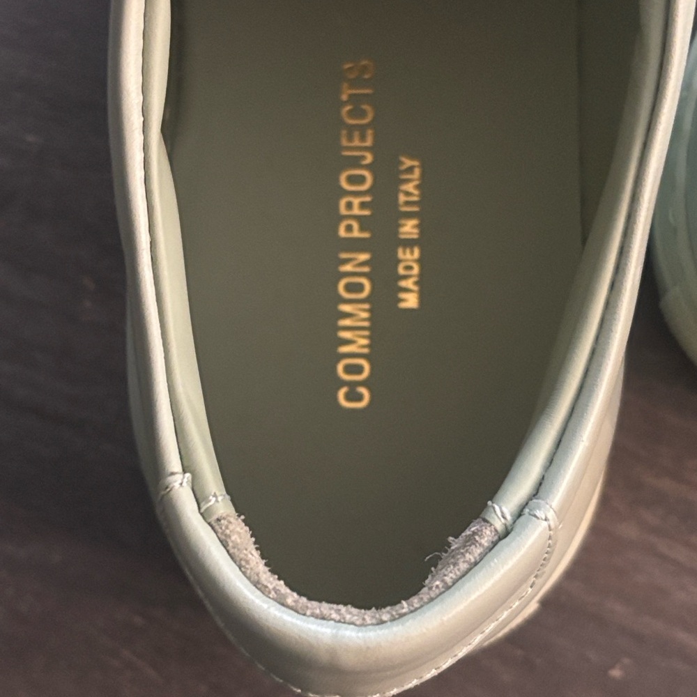 Common Projects Light Green Leather Sneakers - image 2